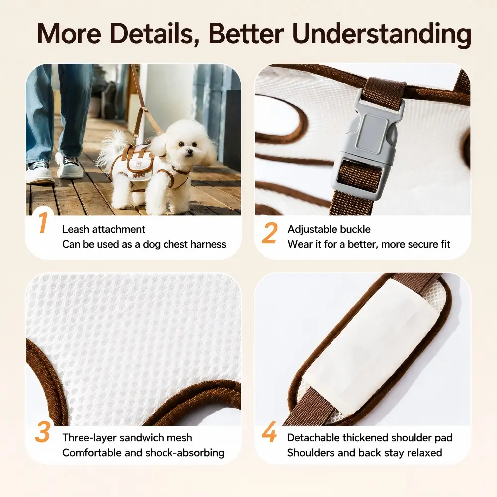 Ergonomic Dog Travel Pack