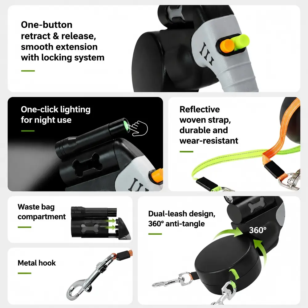 Multi-Dog Retractable Lead
