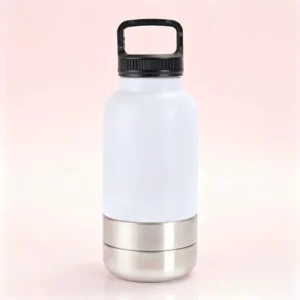 Stainless Steel Dog Water Bottle 32oz Insulated 3-Tier Flask