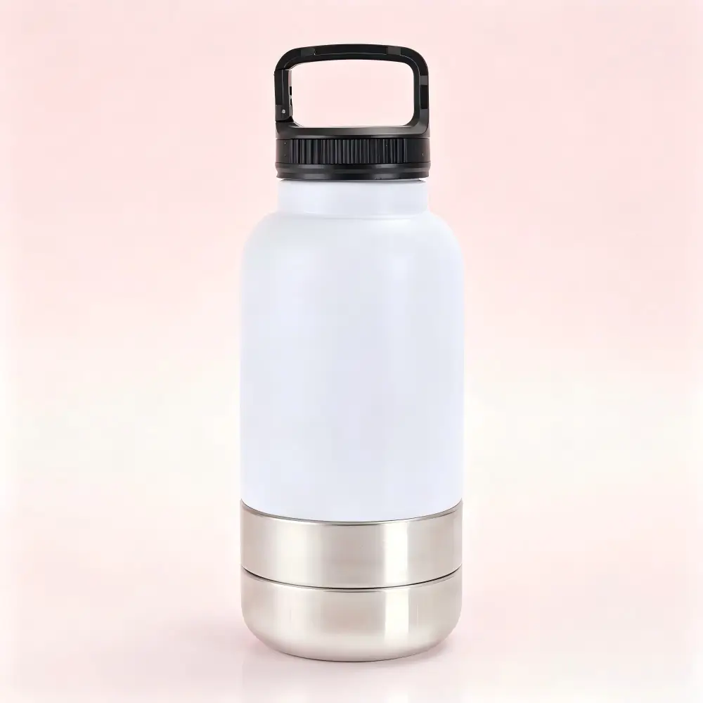 Stainless Steel Dog Water Bottle 32oz Insulated 3-Tier Flask