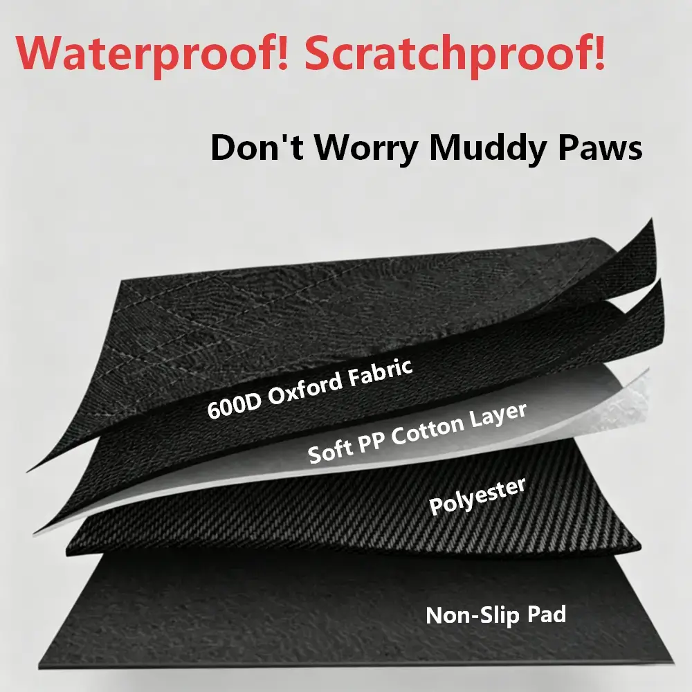Large Dog Car Seat Cover Heavy Duty Polyester Backseat Protector - Image 3
