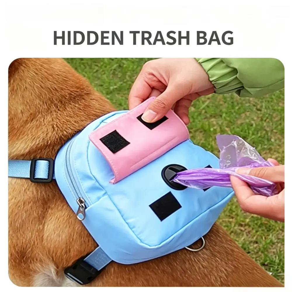 Adjustable Dog Bookbag with Leash