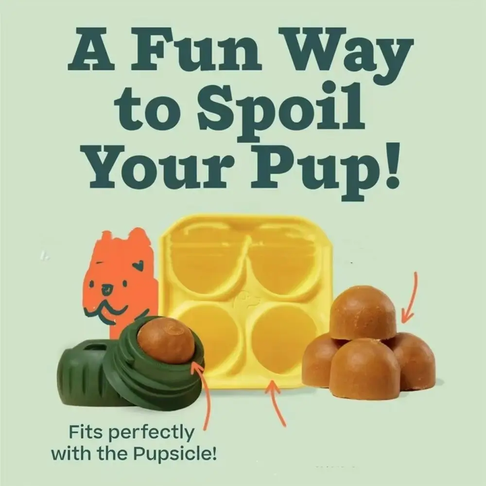 Refillable Dog Pupsicle Toy with Frozen Treat Mold Tray - Image 8