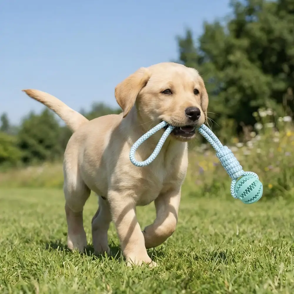 Interactive Dog Treat Dispensing Rope Toy