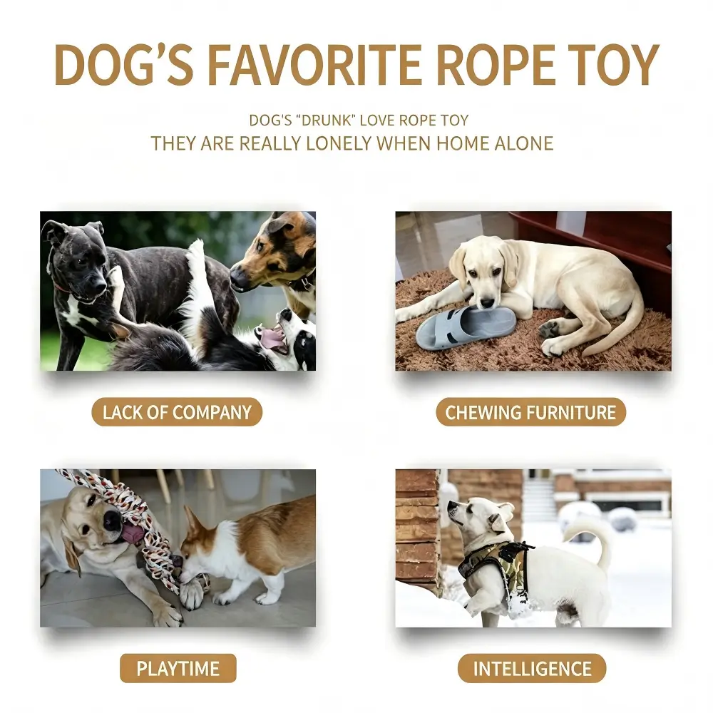 TPR Dog Ball with Cotton Rope